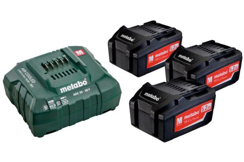 METABO Kit de base (chargeur + batteries) 18V / 3 x 5,2 Ah + ASC 30-36 685048000