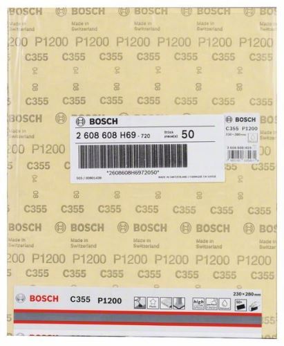 BOSCH Papier abrasif C355 230 x 280 mm, 1200 2608608H69