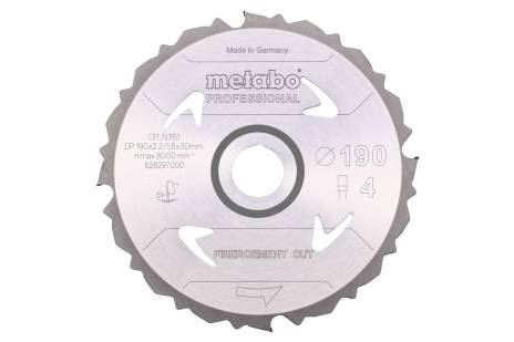 METABO Lame de scie 190 x 30 mm, 4 dents, 5° FibercementCutProfi 628297000