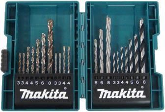 MAKITA jeu de forets pour métal/bois/maçonnerie 3-8 mm (1 de chaque), 21 pièces B-44884