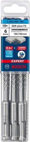 BOSCH EXPERT foret SDS plus-7X, 6x100x165 10 pièces 2608900160