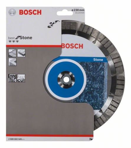 BOSCH Disque à tronçonner diamanté Best for Stone 230 x 22,23 x 2,4 x 15 mm 2608602645