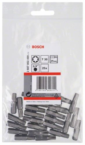 BOSCH Embout de tournevis extra dur Extra-Hart T30, 25 mm (25 pièces) 2607002499