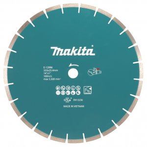 Disque à tronçonner diamanté pour béton MAKITA 355x2,8x25,4 mm pour machines à batterie E-12996