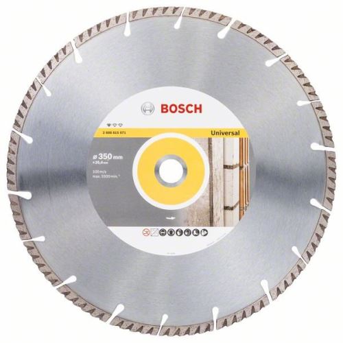 BOSCH Disque à tronçonner diamanté Standard pour Universel 350 × 25,4 350x25,4x3,3x10mm 2608615071