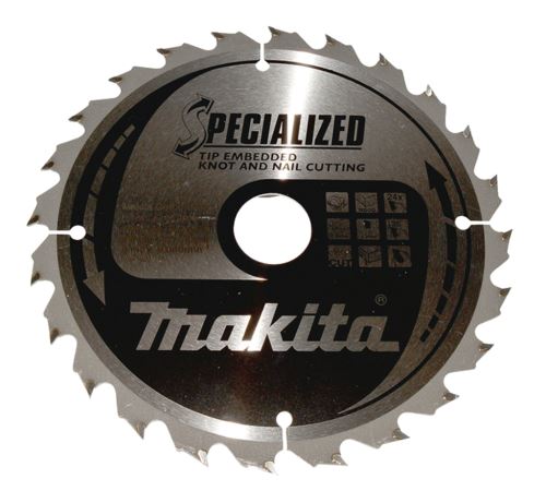 Lame de scie à bois MAKITA SPECIALIZED avec dents encastrées 190x2x30 mm 24 dents B-33118