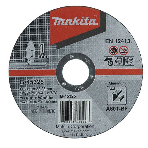 Disque à tronçonner en aluminium MAKITA 115x1x22 mm B-45325