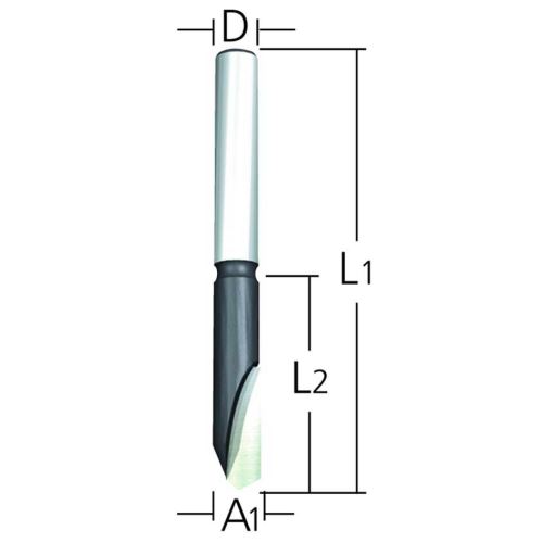 Fraise MAKITA pour tige aluminium 6 mm, 65/18 mm D-16988