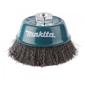 Brosse boisseau en fil d'acier MAKITA, fil ondulé 0,3 mm, 100 mm D-29284