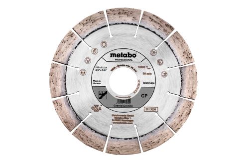 METABO Disque à tronçonner diamanté Dia-TS115x22,23mm - CP, Béton, Professionnel 628575000