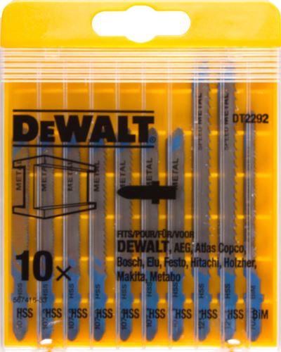 DeWALT Jeu de lames de scie pour métal / T118A, T118C, T118EOF, T118B, T127D / (10 pcs) DT2292