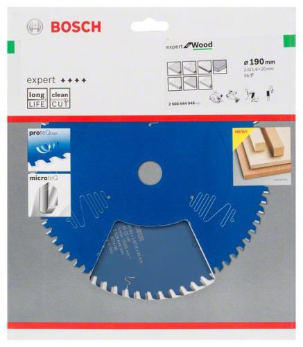 BOSCH Lame de scie Expert pour le bois 190 x 20 x 2,6 mm, 56 2608644046