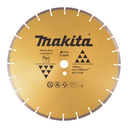 Disque à tronçonner diamanté pour béton MAKITA 350x3x25,4 mm D-56998