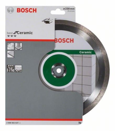 BOSCH Disque à tronçonner diamanté Best for Ceramic 230 x 25,40 x 2,4 x 10 mm 2608602637