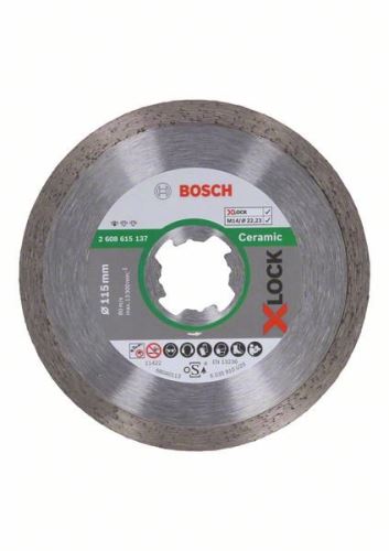 BOSCH X-LOCK Disque à tronçonner diamanté Standard pour système céramique 115 x 22,23 x 1,6 x 7 mm 2608615137